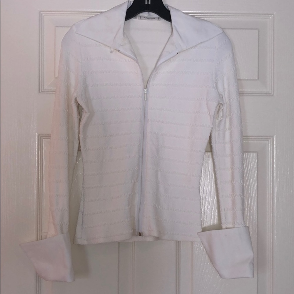 RAYURE PARIS white blouse zipper open